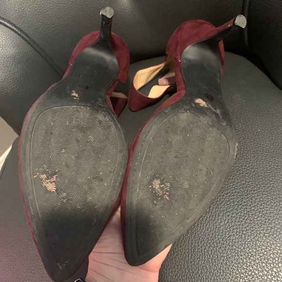 Burgundy / Heels / With Ankle Strap - Picture 3 of 5